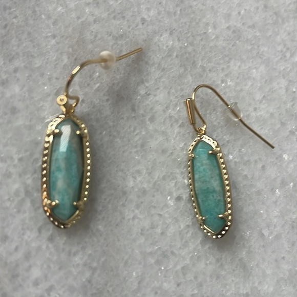 Kendra Scott Emma 14K Gold Over
Brass Amazonite drop turquoise Earrings New OS - Picture 5 of 5
